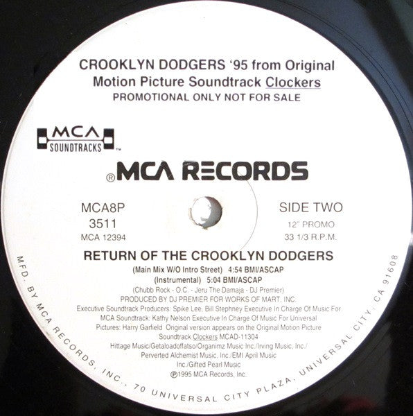 Release: Return Of The Crooklyn Dodgers-Vinyl-US-1995-MCA8P 3511-508949