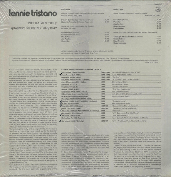 The Rarest Trio/Quartet Sessions 1946/1947