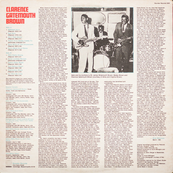 Release: The Original Peacock Recordings-Vinyl-US-1983-2039-988314