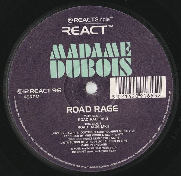 Release: Road Rage-Vinyl-UK-1996-12 REACT 96-127658