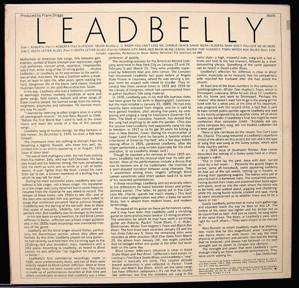 Release: Leadbelly-Vinyl-US-None-PC 30035-917792