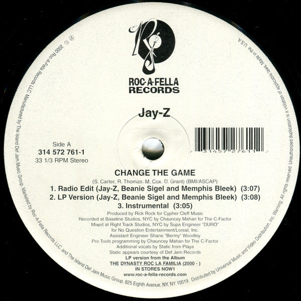 Release: Change The Game / You, Me, Him And Her-Vinyl-US-2000-314 572 761-1-322367