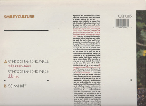 Master Release: Schooltime Chronicle by Smiley Culture