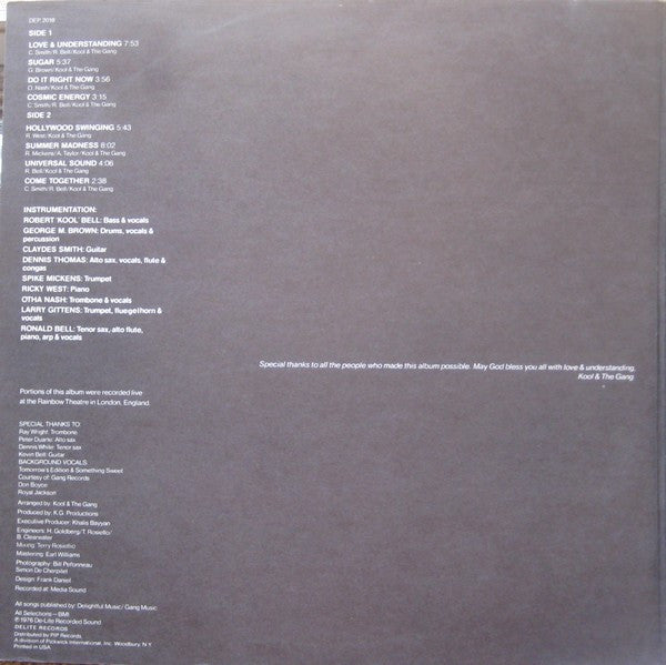 Release: Love & Understanding-Vinyl-US-1976-DEP-2018, DEP 2018-529298
