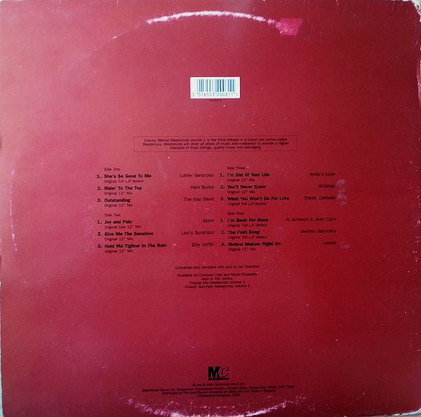 Master Release: Classic Mellow Mastercuts Volume 1 by Various