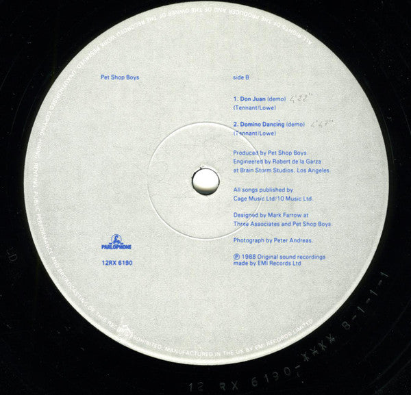 Master Release: Domino Dancing by Pet Shop Boys