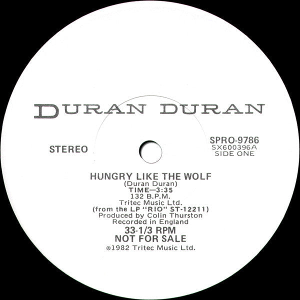 Master Release: Hungry Like The Wolf by Duran Duran