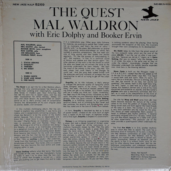 Release: The Quest-Vinyl-US-1983-OJC-082, NJ-8269-890160