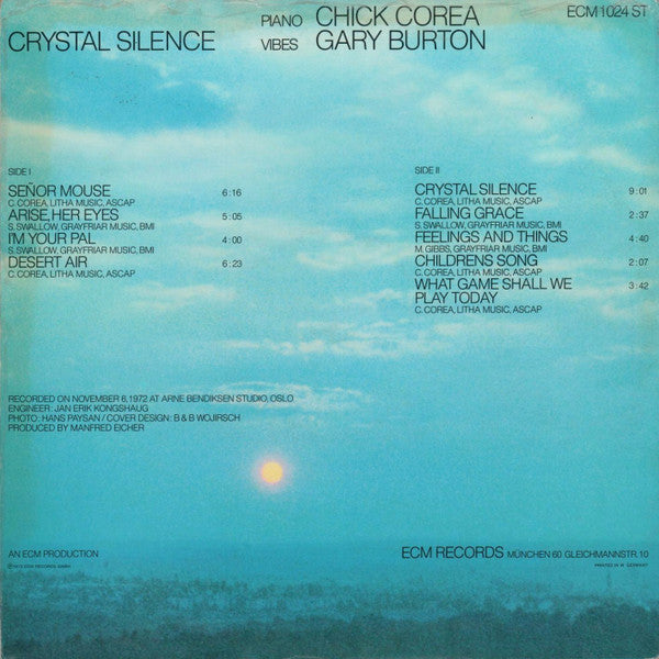 Release: Crystal Silence-Vinyl-Germany-1973-ECM 1024 ST-374649