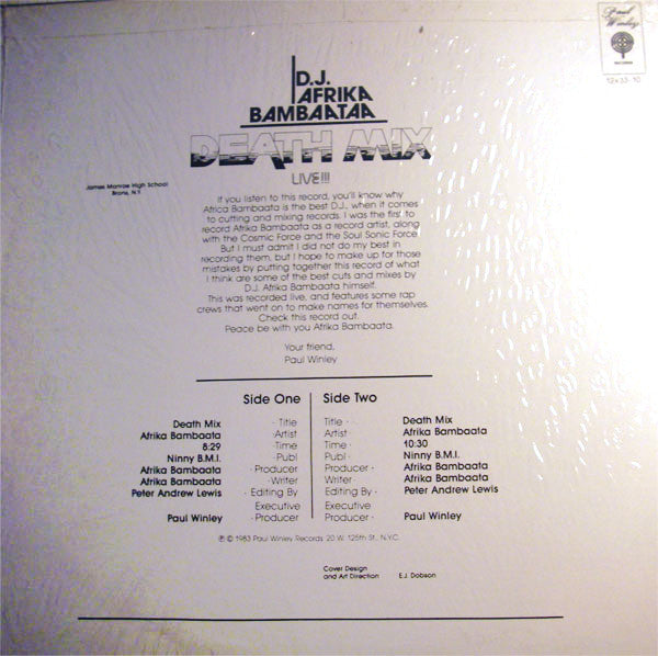 Master Release: Death Mix — Live!!! by Afrika Bambaataa