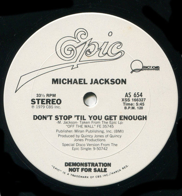 Master Release: Don't Stop 'Til You Get Enough by Michael Jackson
