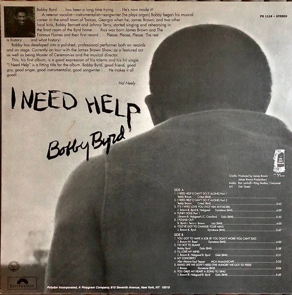 Master Release: I Need Help (Live On Stage) by Bobby Byrd