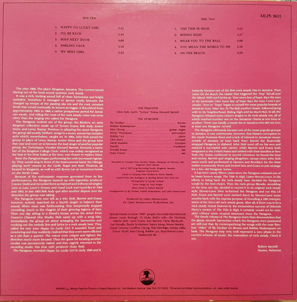 Release: Sly & Robbie Meet The Paragons-Vinyl-US-1981-MLPS 9631-877311