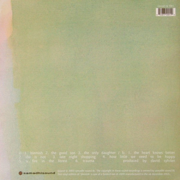 Release: Blemish-Vinyl-UK & US-2004-sound-lp 001-240448