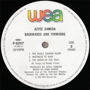 Backwards And Forwards = 過去・未来　アズテック・カメラ・ライヴ