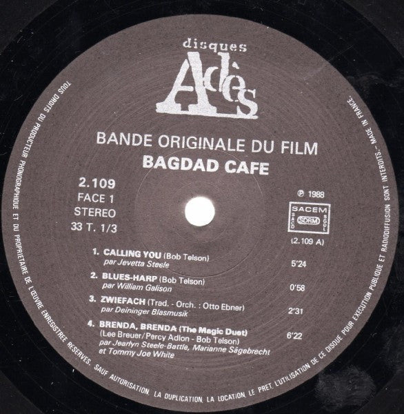 Master Release: Bagdad Cafe (Original Motion Picture Soundtrack) by Various