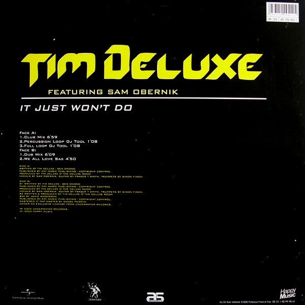Release: It Just Won't Do-Vinyl-France-2002-AS 192941-1, AS 192 941-1-197733