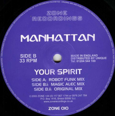 Release: Your Spirit-Vinyl-UK-1999-ZONE 010-122651