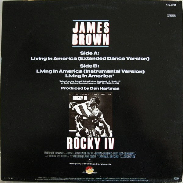 Release: Living In America-Vinyl-Netherlands-1985-SCTA 12.6701, A12.6701-227925