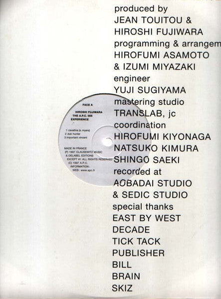 Master Release: The A.P.C. Experience by Hiroshi Fujiwara