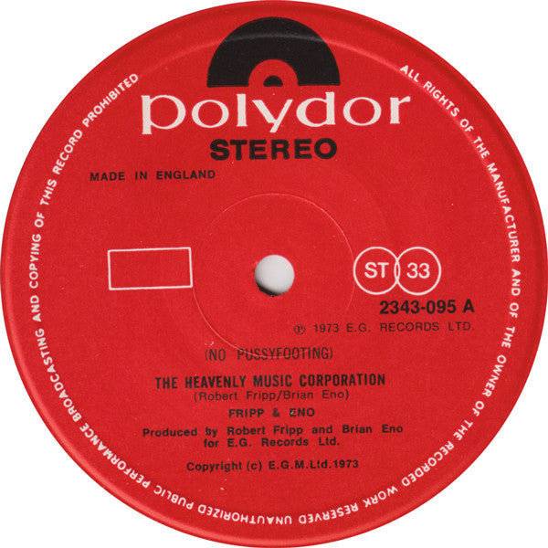 Release: (No Pussyfooting)-Vinyl-UK-1977-2343 095-476649