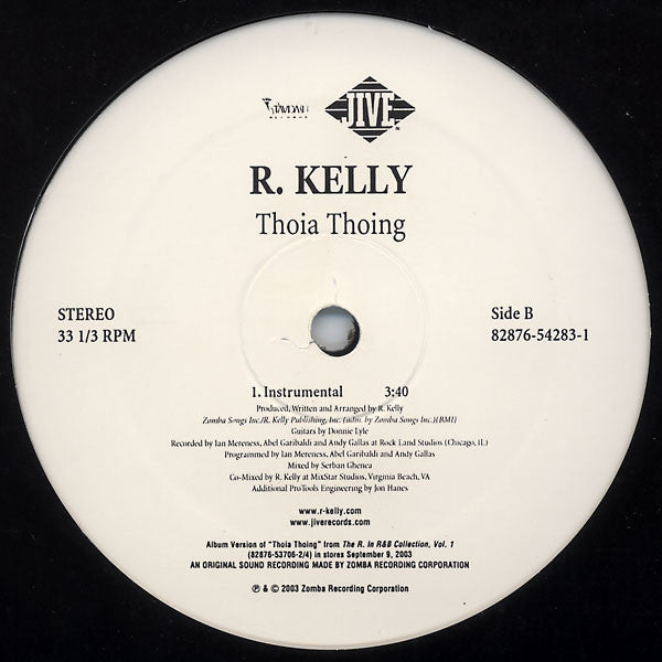 Master Release: Thoia Thoing / Snake by R. Kelly