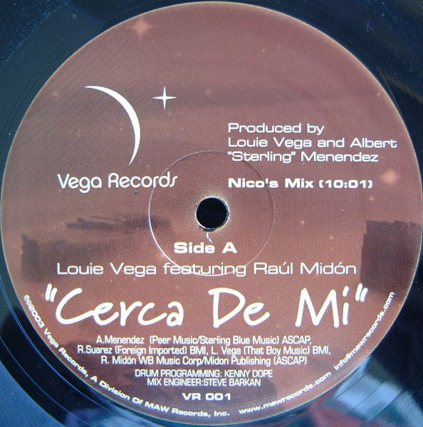 Release: Cerca De Mi-Vinyl-US-2003-VR 001-201406