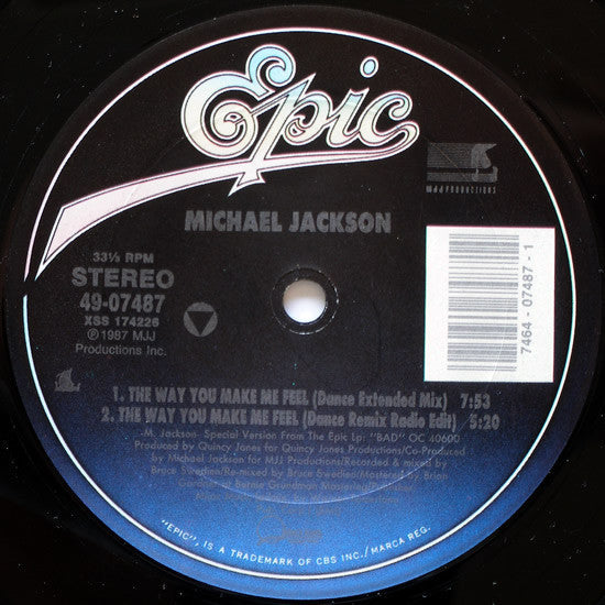 Release: The Way You Make Me Feel-Vinyl-US-1987-49 07487-563625