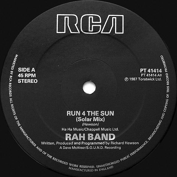 Master Release: Run 4 The Sun by RAH Band