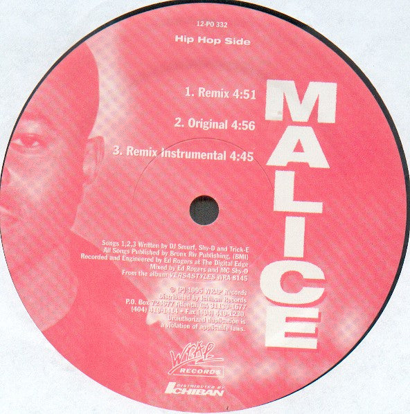 Release: Malice / Drop Like This (Lower This B----)-Vinyl-US-1995-WRA 8145, 12-PO332-981013
