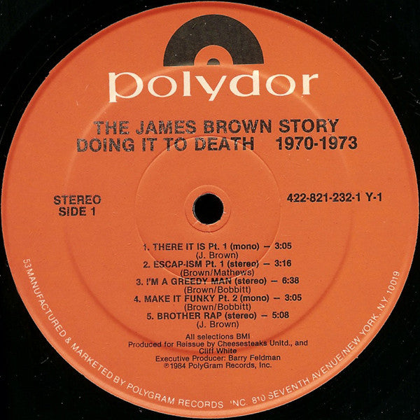 Release: The James Brown Story - Doing It To Death 1970-73-Vinyl-US-1984-422-821-232-1 Y-1-580324