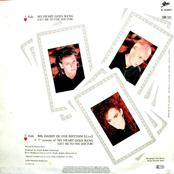 Release: My Heart Goes Bang (Get Me To The Doctor)-Vinyl-Europe-1985-EPCA 12.6571, A 12.6571, EPCA 12-6571-644170