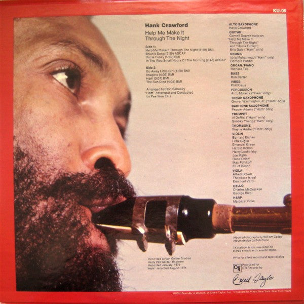 Master Release: Help Me Make It Through The Night by Hank Crawford