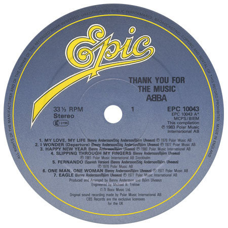 Master Release: Thank You For The Music by ABBA