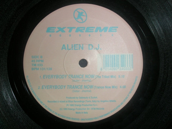 Release: Everybody Trance Now-Vinyl-Italy-1993-TM 033-958192