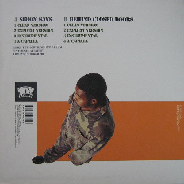 Release: Simon Says / Behind Closed Doors-Vinyl-US-1999-RWK 205, RWK 205-1-180560