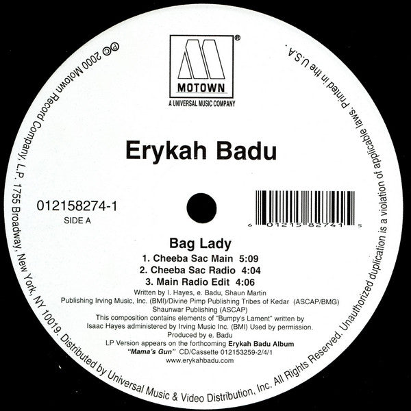 Master Release: Bag Lady by Erykah Badu
