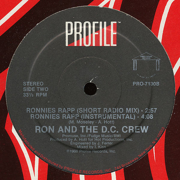 Release: Ronnies Rapp-Vinyl-US-1986-PRO-7130, PRO-7130-178891