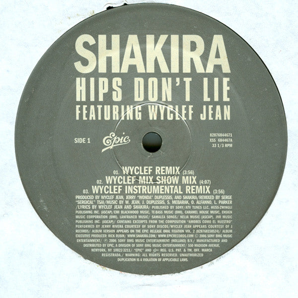 Release: Hips Don't Lie-Vinyl-US-2006-82876844671-917270