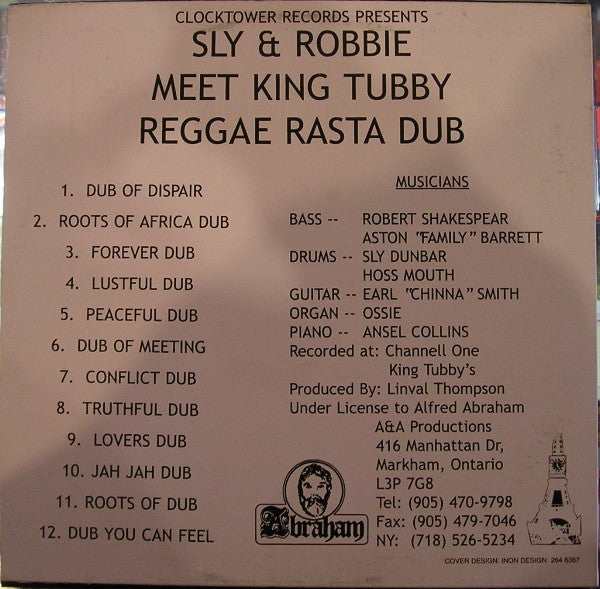 Release: Reggae Rasta Dub-Vinyl-Canada-None-AALP 198-609451