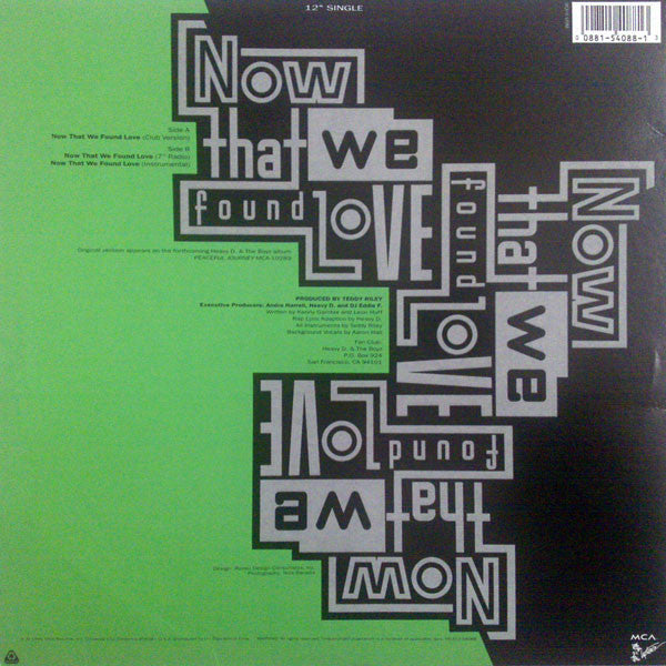 Release: Now That We Found Love-Vinyl-US-1991-MCA12-54088, MCA12 54088-188856