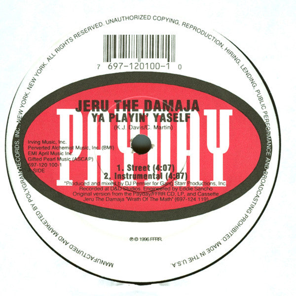 Release: Ya Playin' Yaself-Vinyl-US-1996-697-120-100-1-205535
