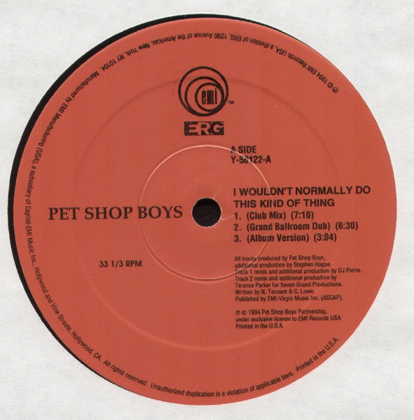 Release: I Wouldn't Normally Do This Kind Of Thing-Vinyl-US-1994-Y-58122-234680