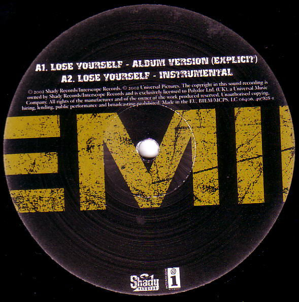 Release: Lose Yourself-Vinyl-UK-2002-497 8281, 497 8281, 497828-1, 497828-1-246626
