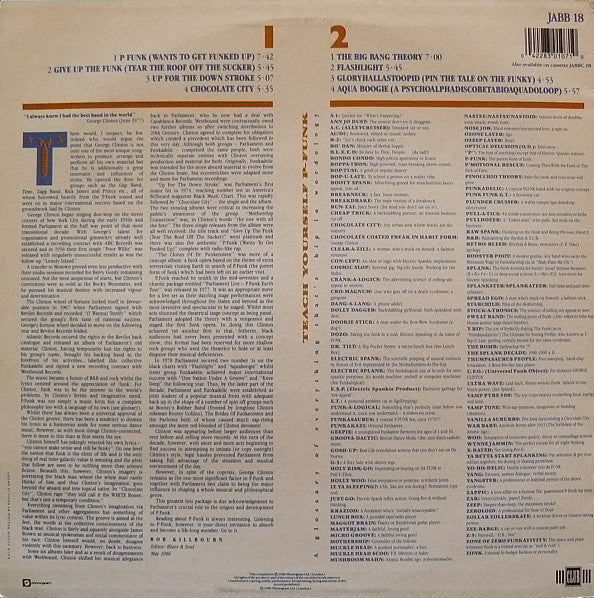 Release: Uncut Funk - The Bomb (The Best Of Parliament)-Vinyl-UK-1986-JABB 18-429954