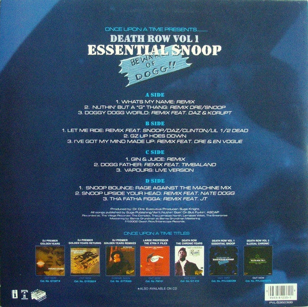Master Release: Death Row Vol 1- Essential Snoop by Snoop Dogg