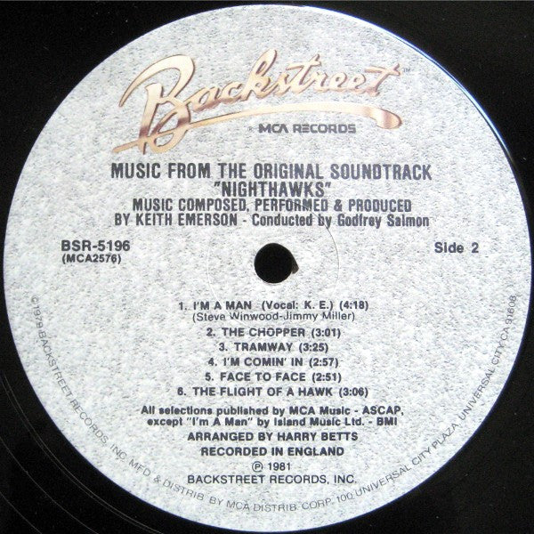 Release: Nighthawks (Original Soundtrack)-Vinyl-US-1981-BSR-5196-368704
