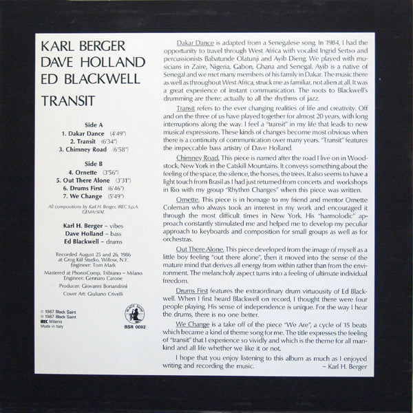 Master Release: Transit by Karl Berger