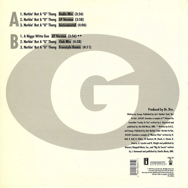 Master Release: Nuthin' But A G Thang by Dr. Dre