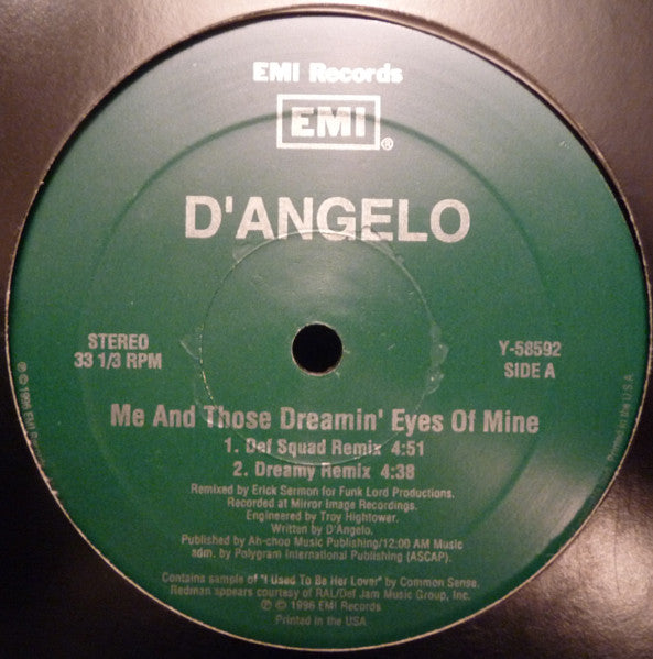Master Release: Me And Those Dreamin' Eyes Of Mine by D'Angelo